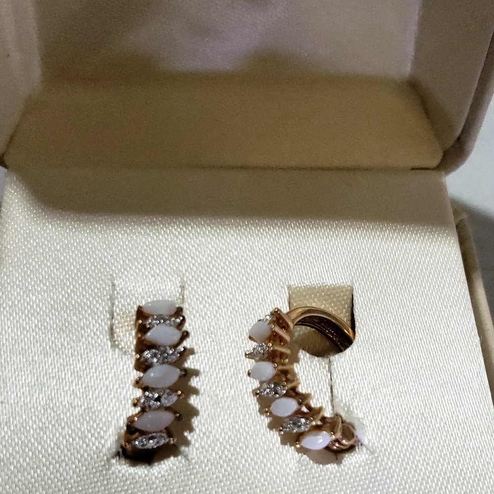 EARINGS OPALS - Picture 2 of 3